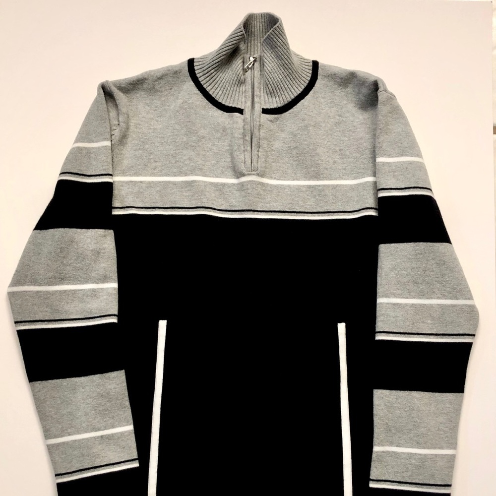 NILS Turtleneck Quarter-Zip Cotton Ski Sweater